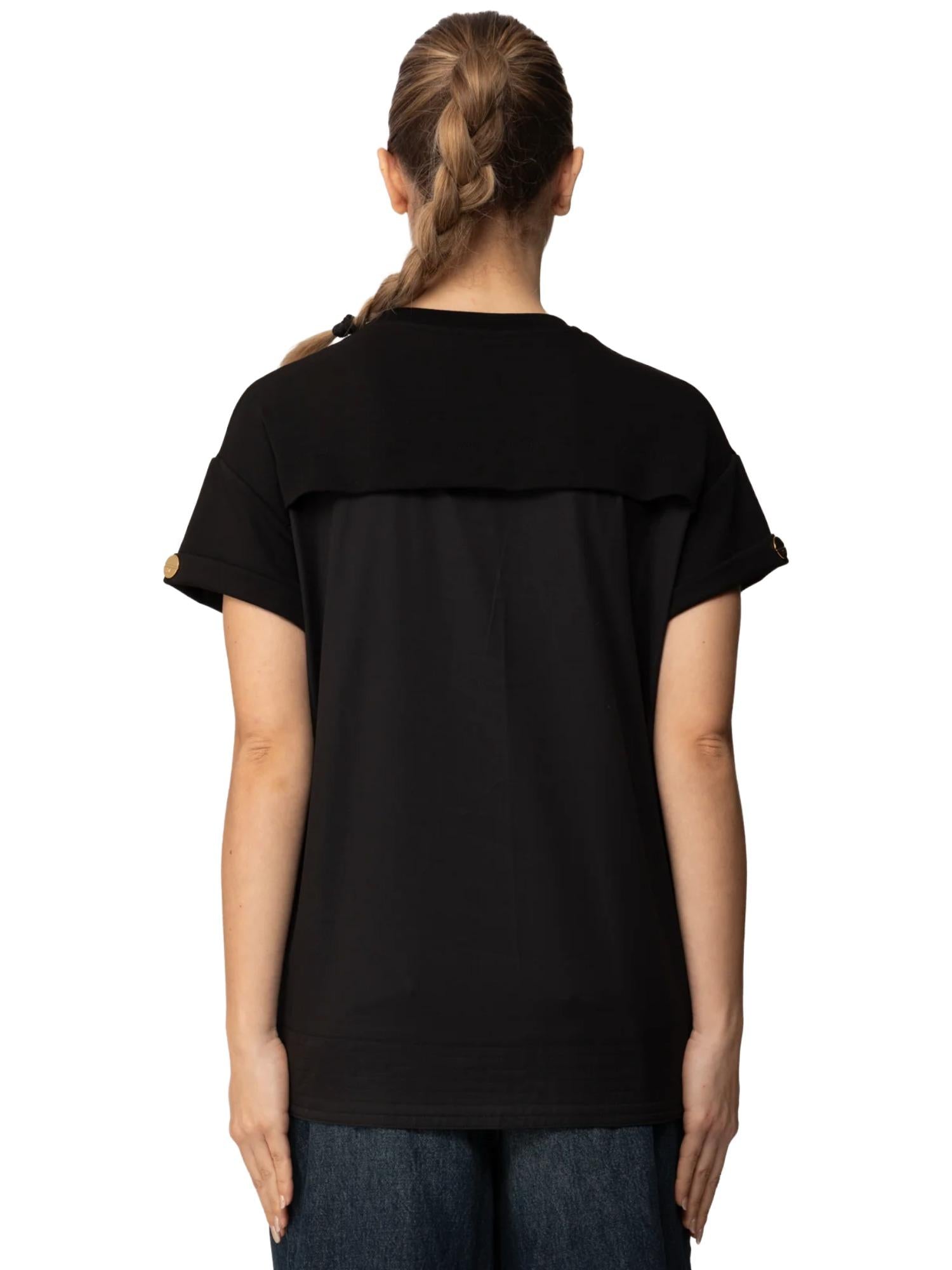 Elisabetta Franchi T-shirt con zip laterali