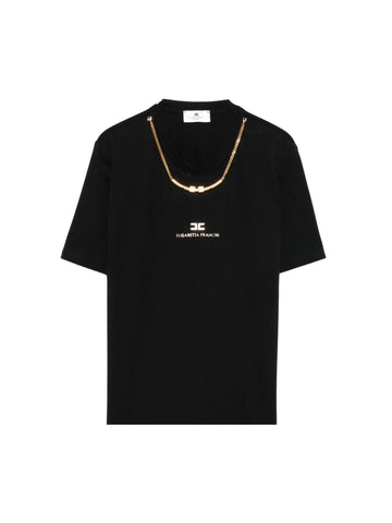 Elisabetta Franchi T-shirt con collana logata