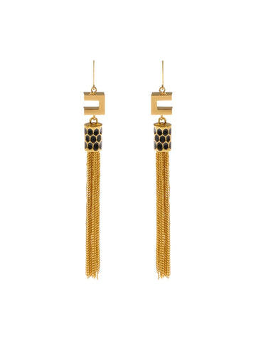 Elisabetta Franchi Orecchini con dettagli snake e nappina