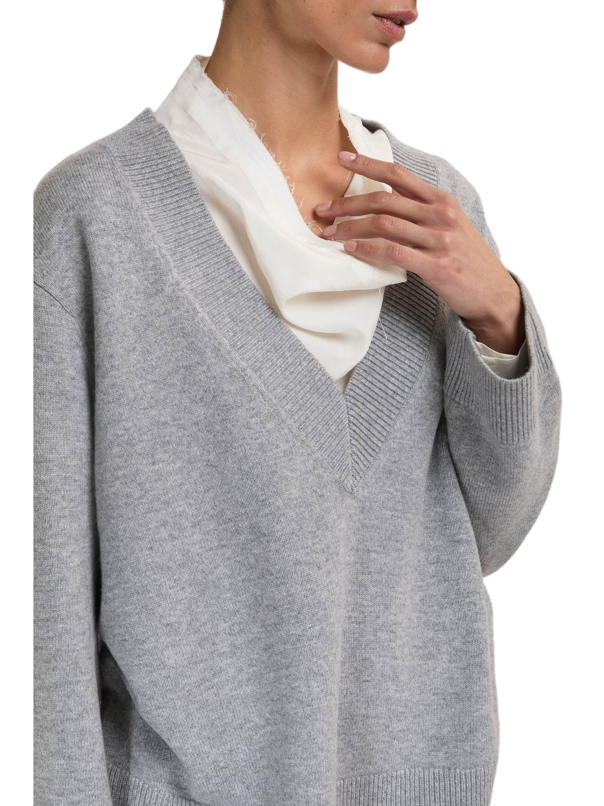 Maglione Over con Scollo a V