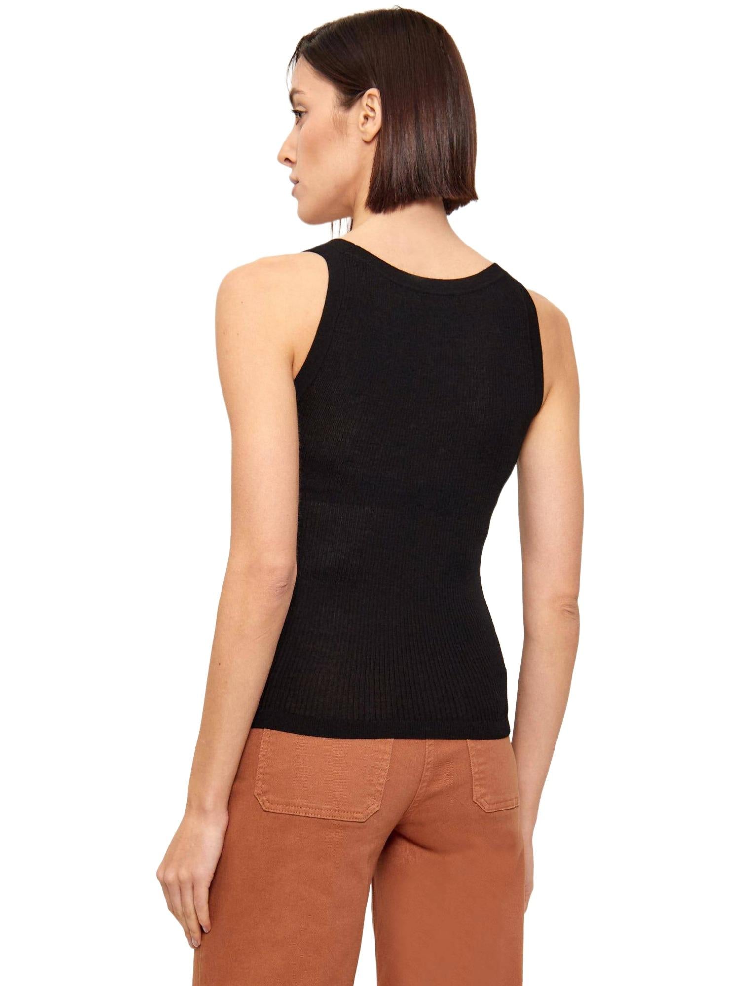 Elisabetta Franchi Canotta in lana con logo