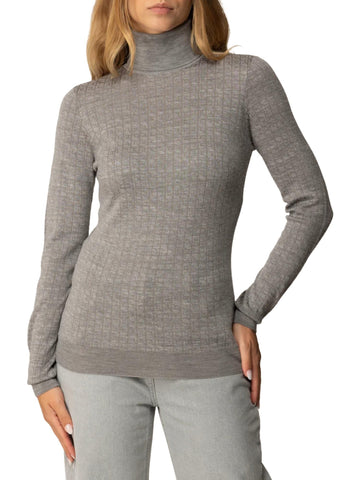 Elisabetta Franchi Maglia a dolcevita con micro logo