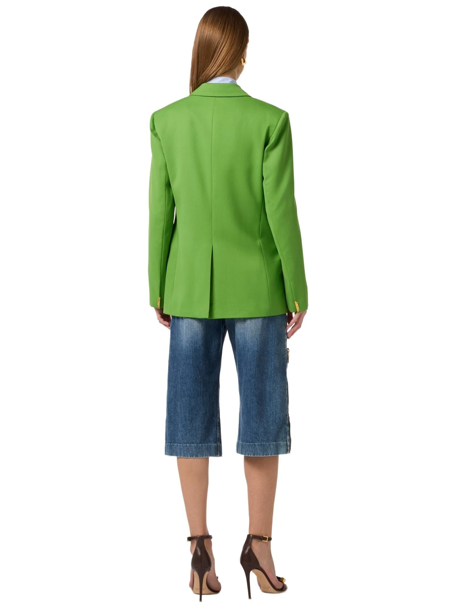 Elisabetta Franchi Giacca doppiopetto con placca gioiello