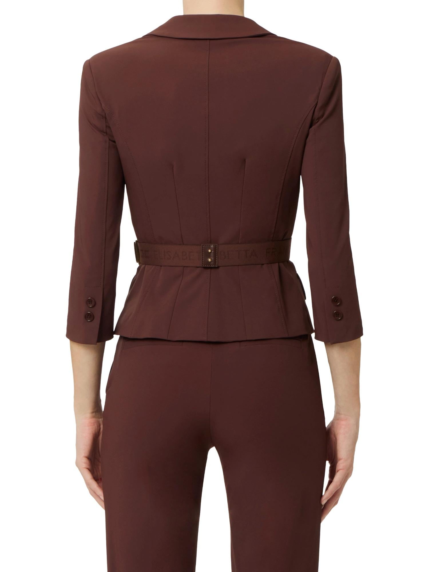 Elisabetta Franchi Giacca doppiopetto con cintura