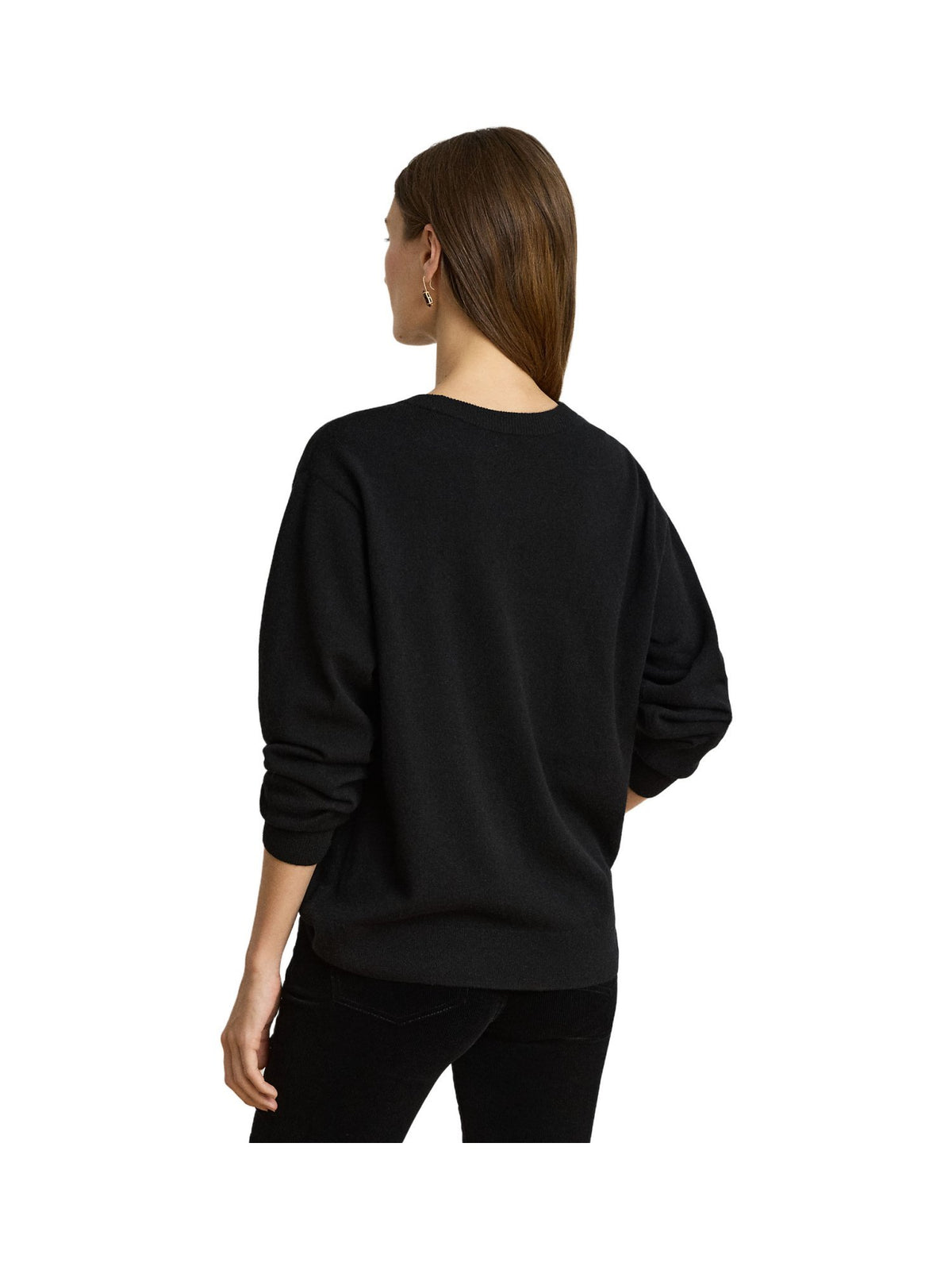 Maglione girocollo in cashmere ricamato
