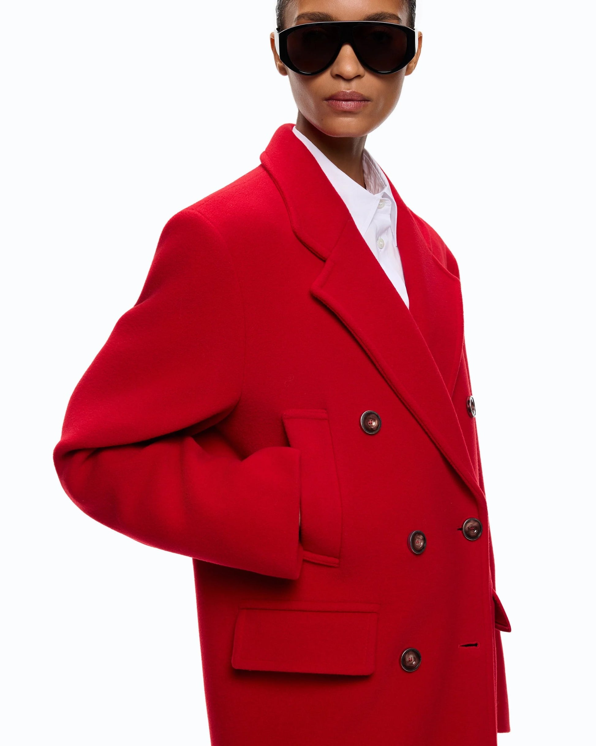 Pinko Cappotto Lungo Oversize in Misto Lana donna
