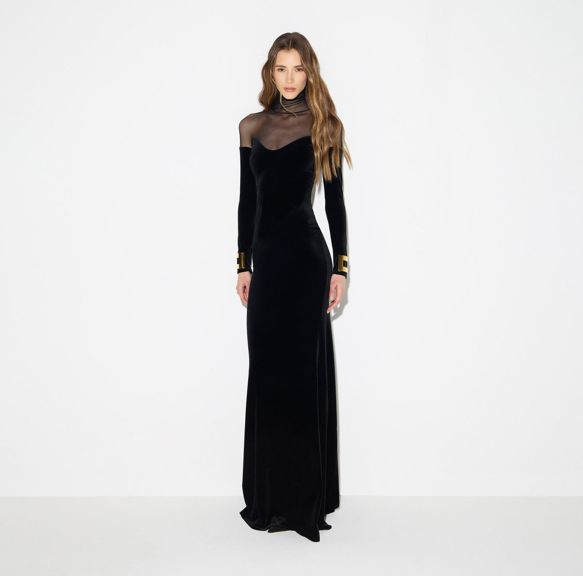 Abito Red Carpet in velluto e tulle