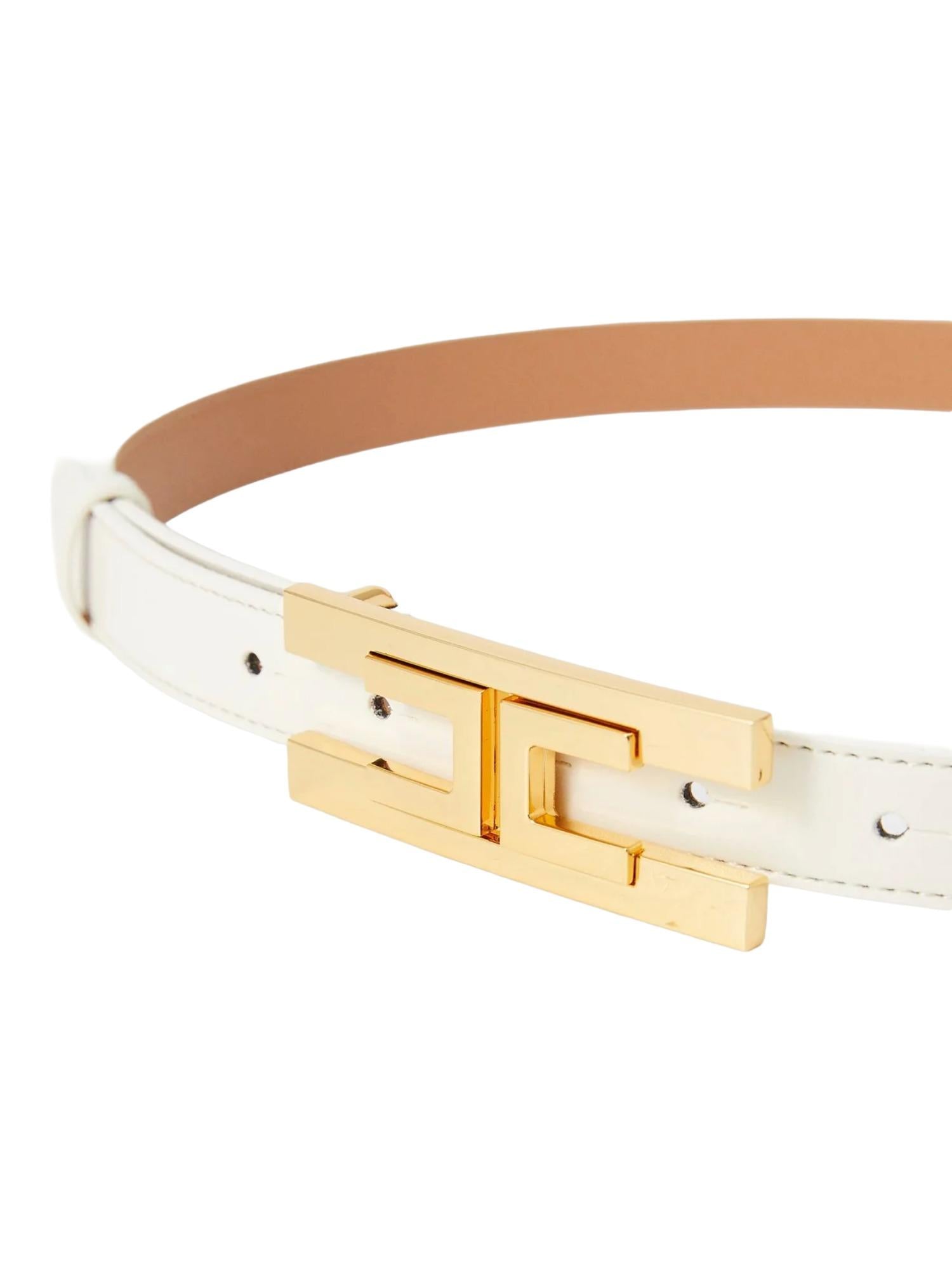 Elisabetta Franchi Cintura con doppio logo 2 cm