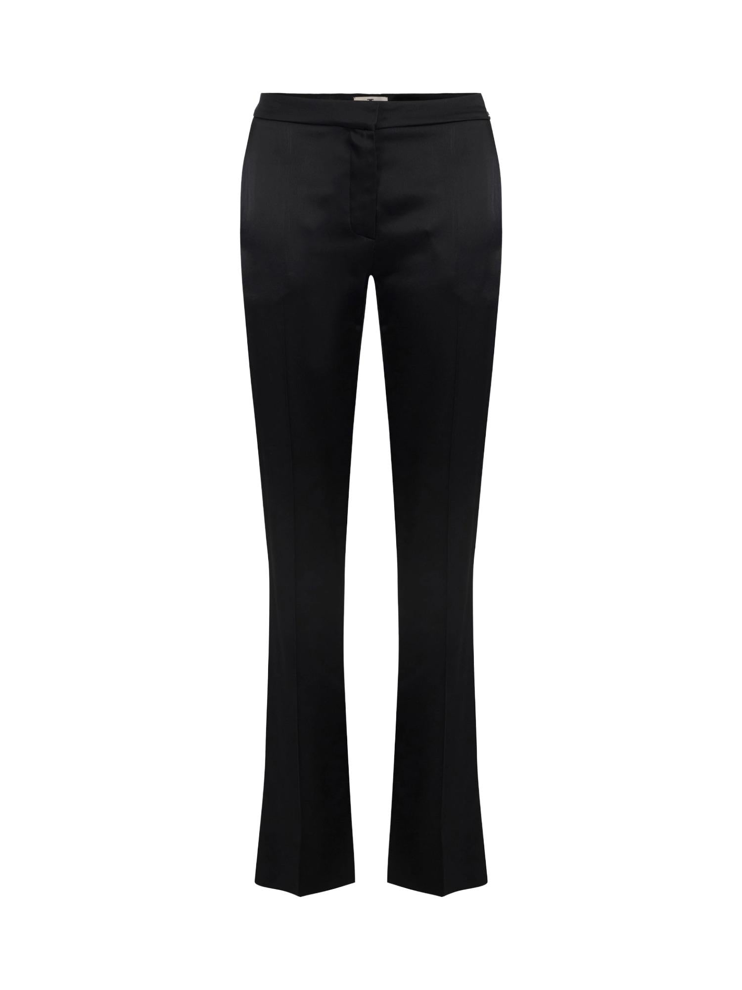 Elisabetta Franchi Pantalone in raso con spacchetti