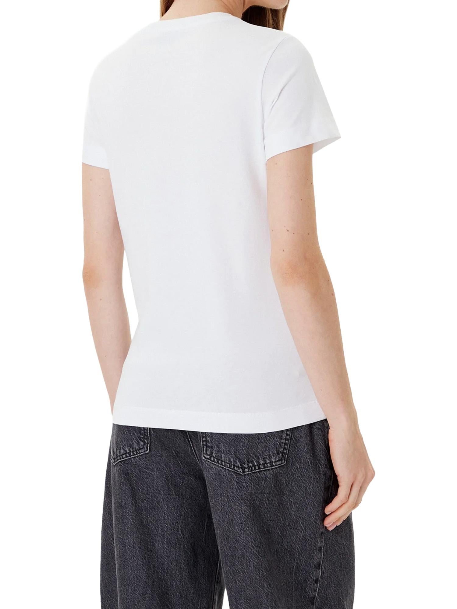 Pinko T-shirt con logo ricamato Bussolotto