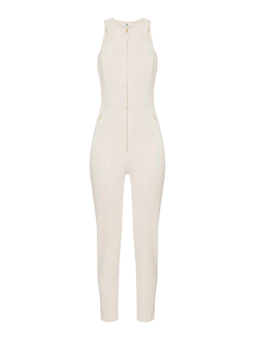 Elisabetta Franchi Tuta in crepe con zip
