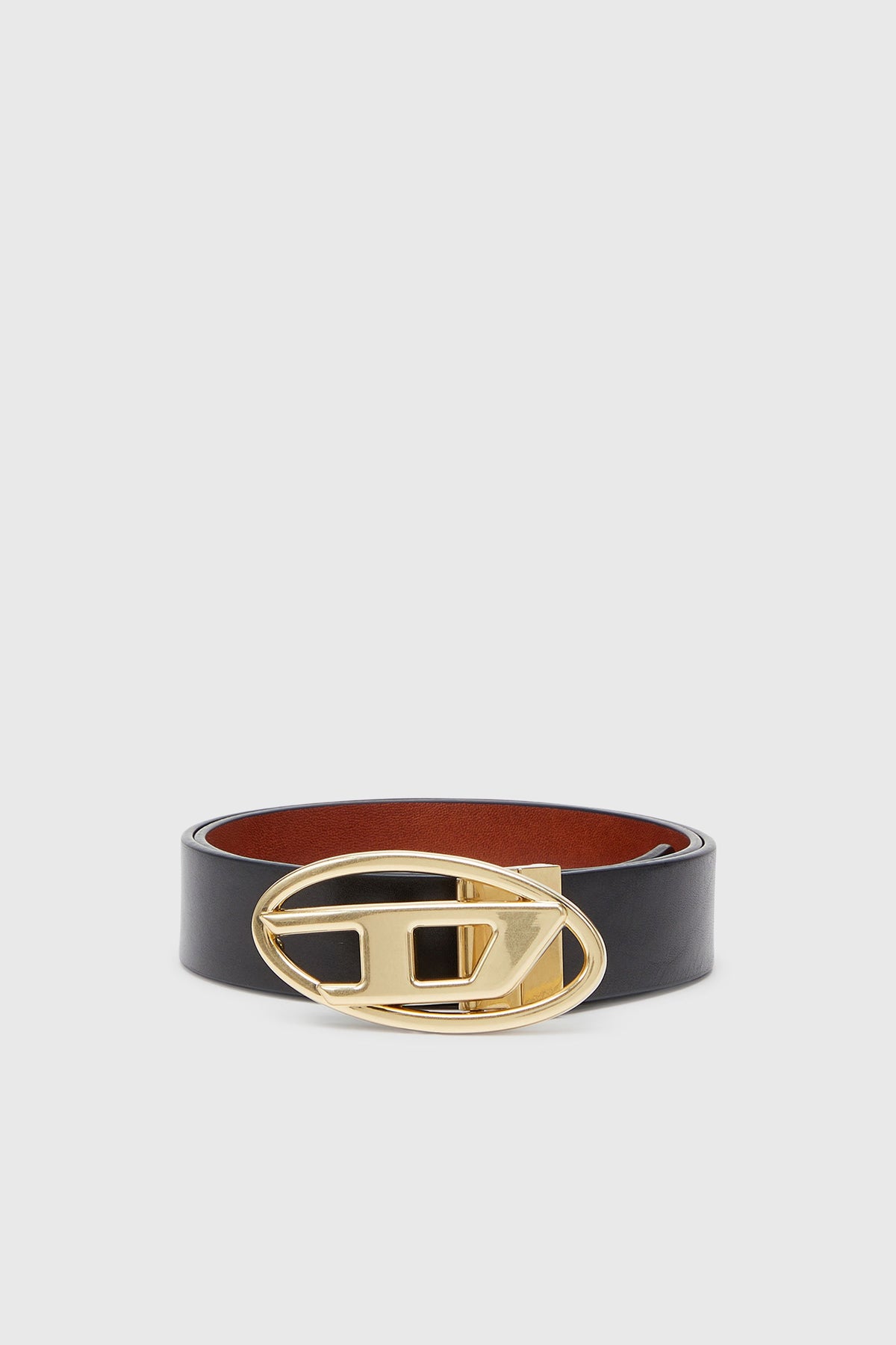 Cintura in Pelle con Fibbia Oval D buckle