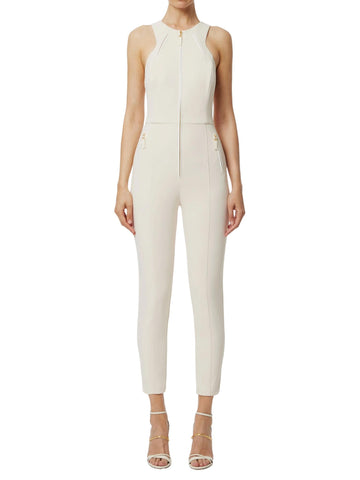 Elisabetta Franchi Tuta in crepe con zip