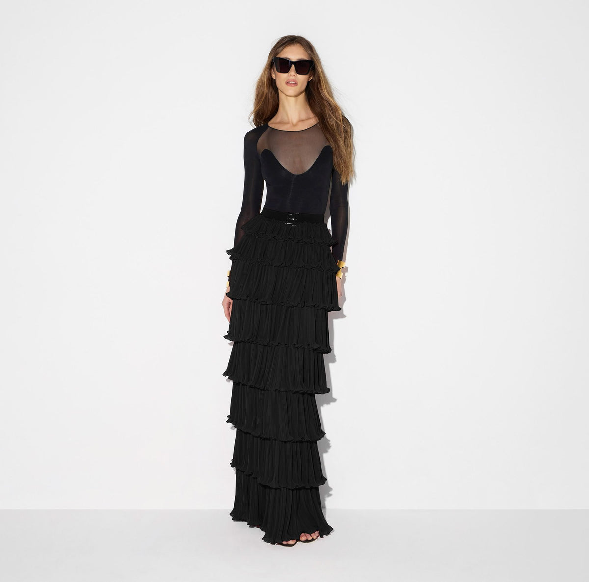 Body in jersey stretch e tulle