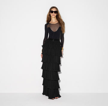 Body in jersey stretch e tulle