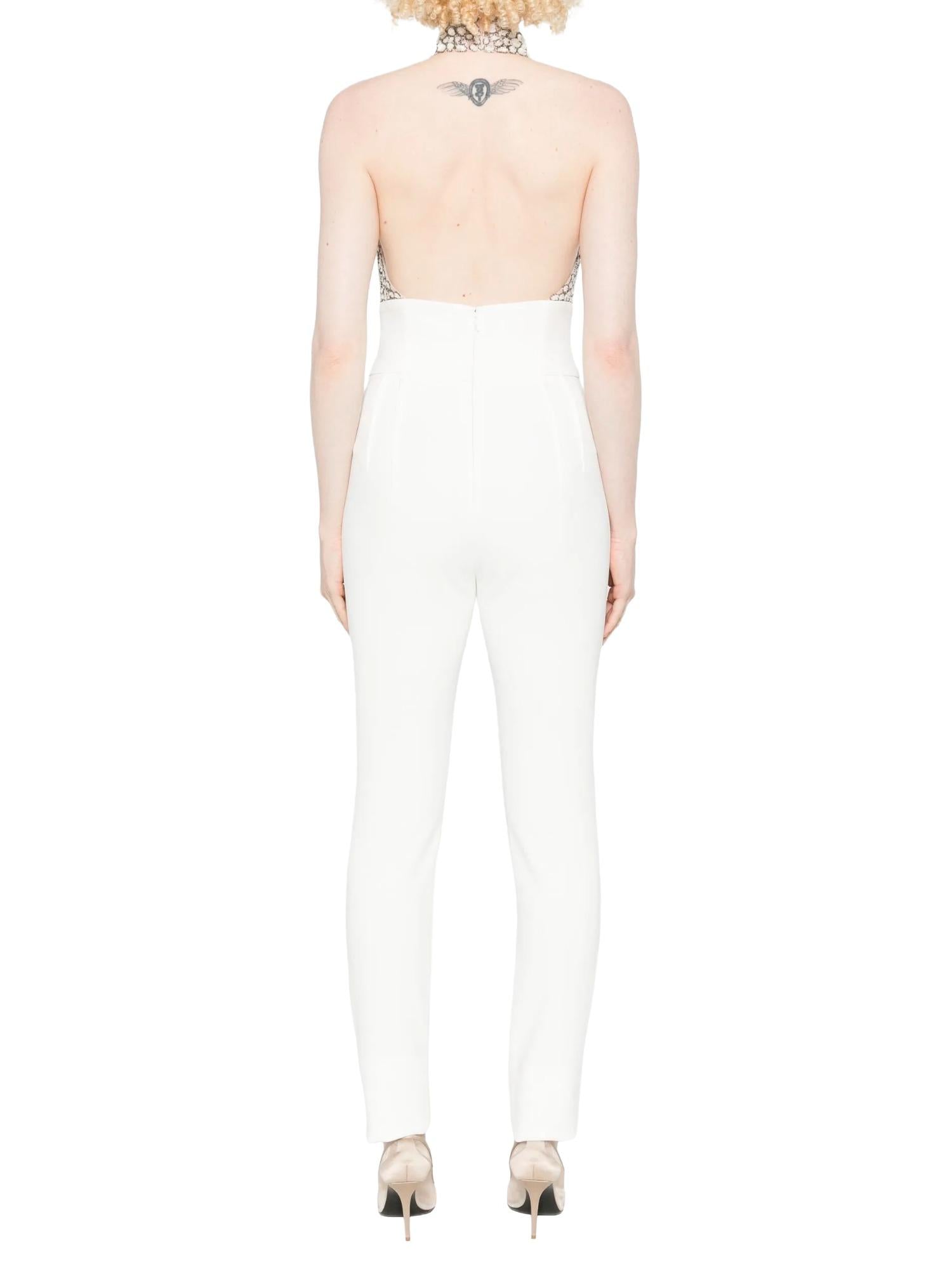 Elisabetta Franchi Tuta con ricami cocco