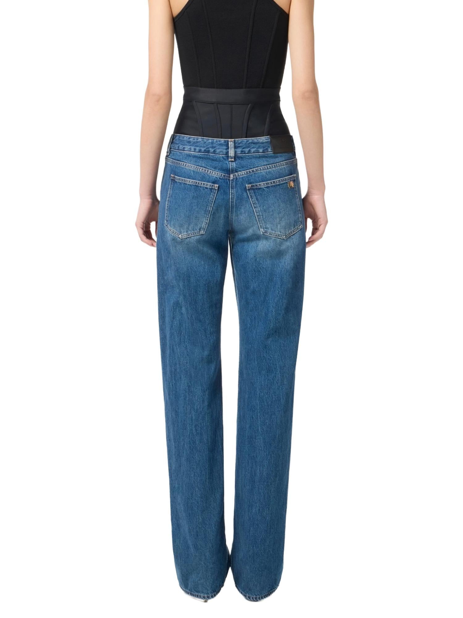 Elisabetta Franchi Jeans con vita in neoprene