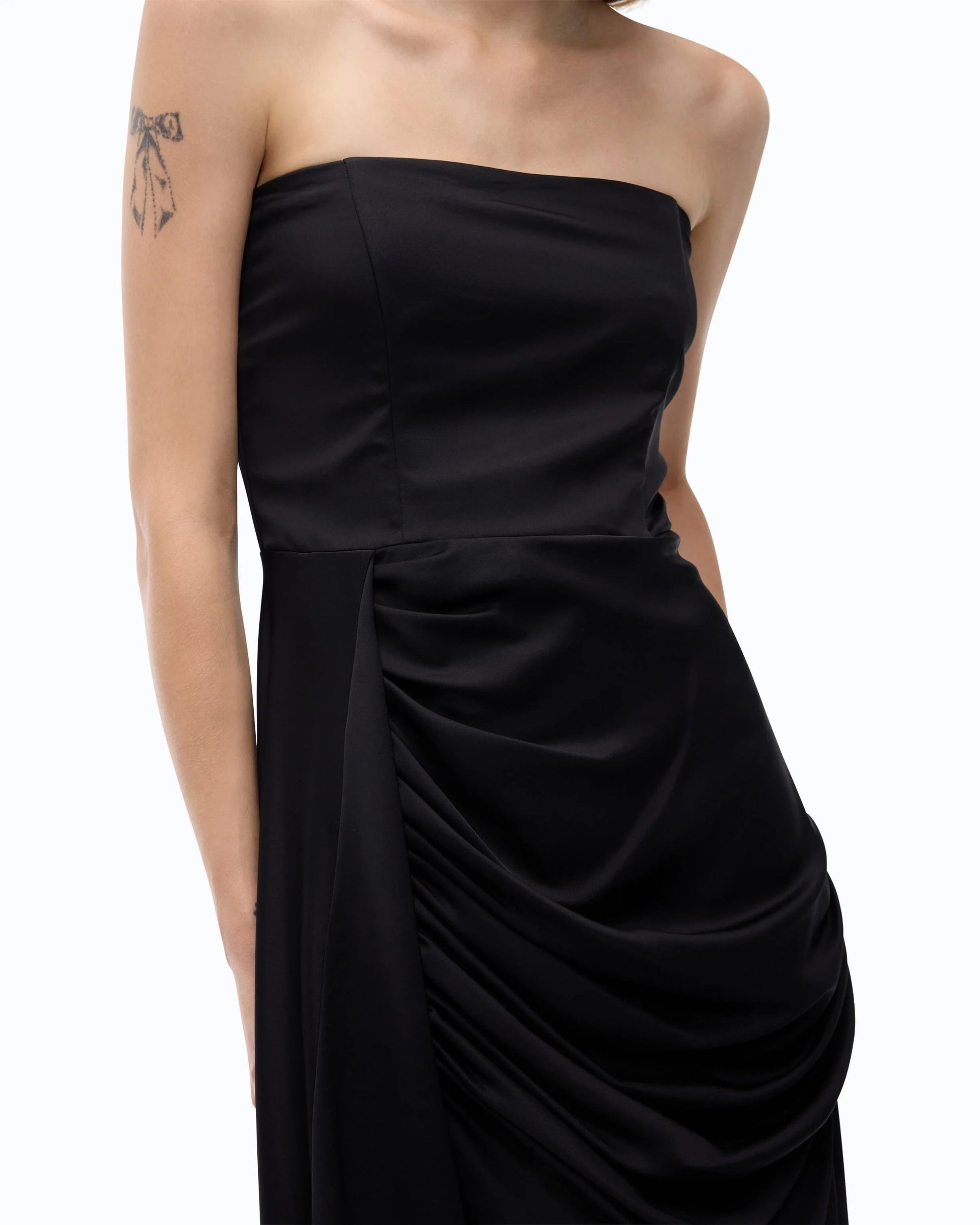 Pinko Abito Satin Smanicato con Drappeggi donna