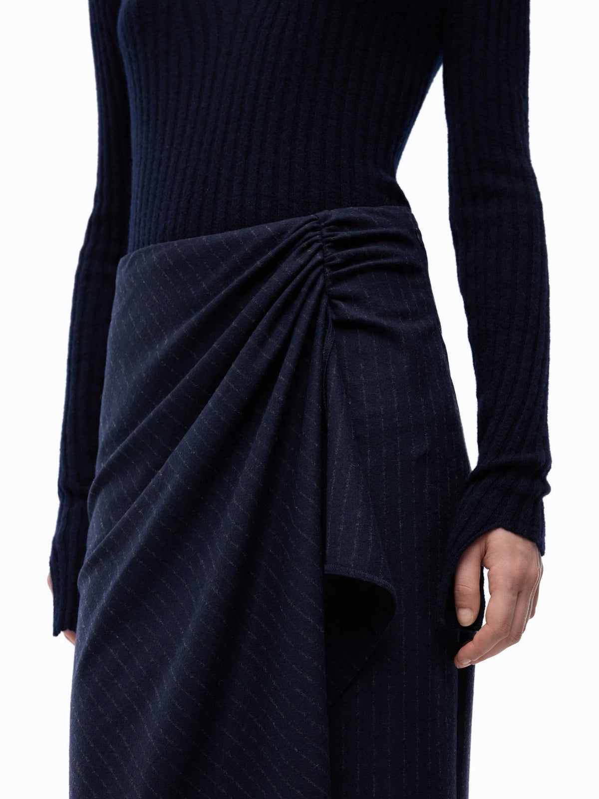 Abito Midi con Gonna Gessata