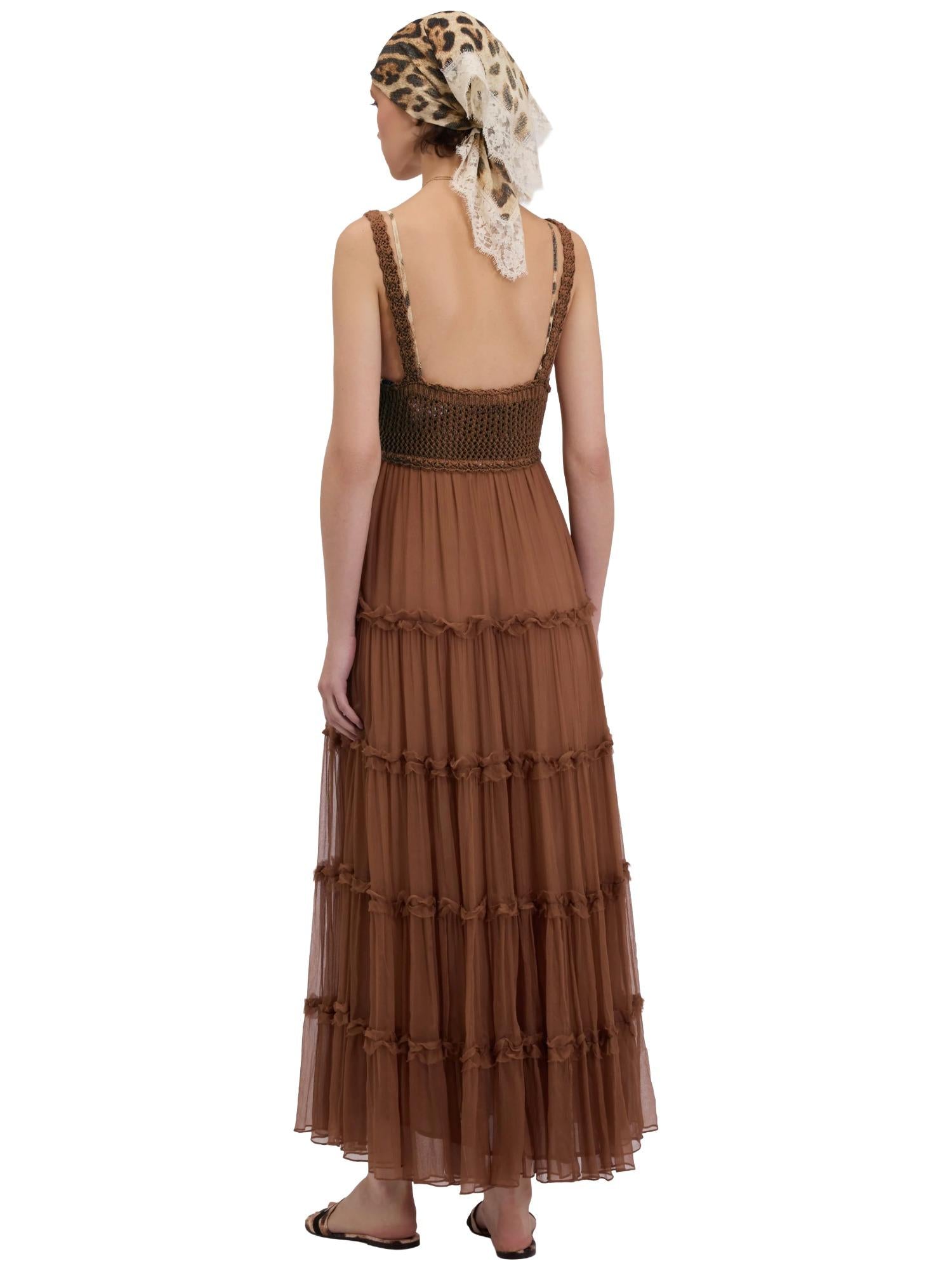 Ermanno Firenze Abito lungo a balze