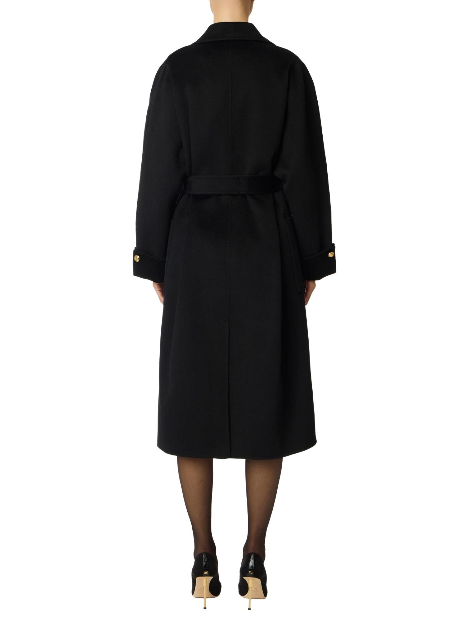 Elisabetta Franchi Cappotto in lana con cintura