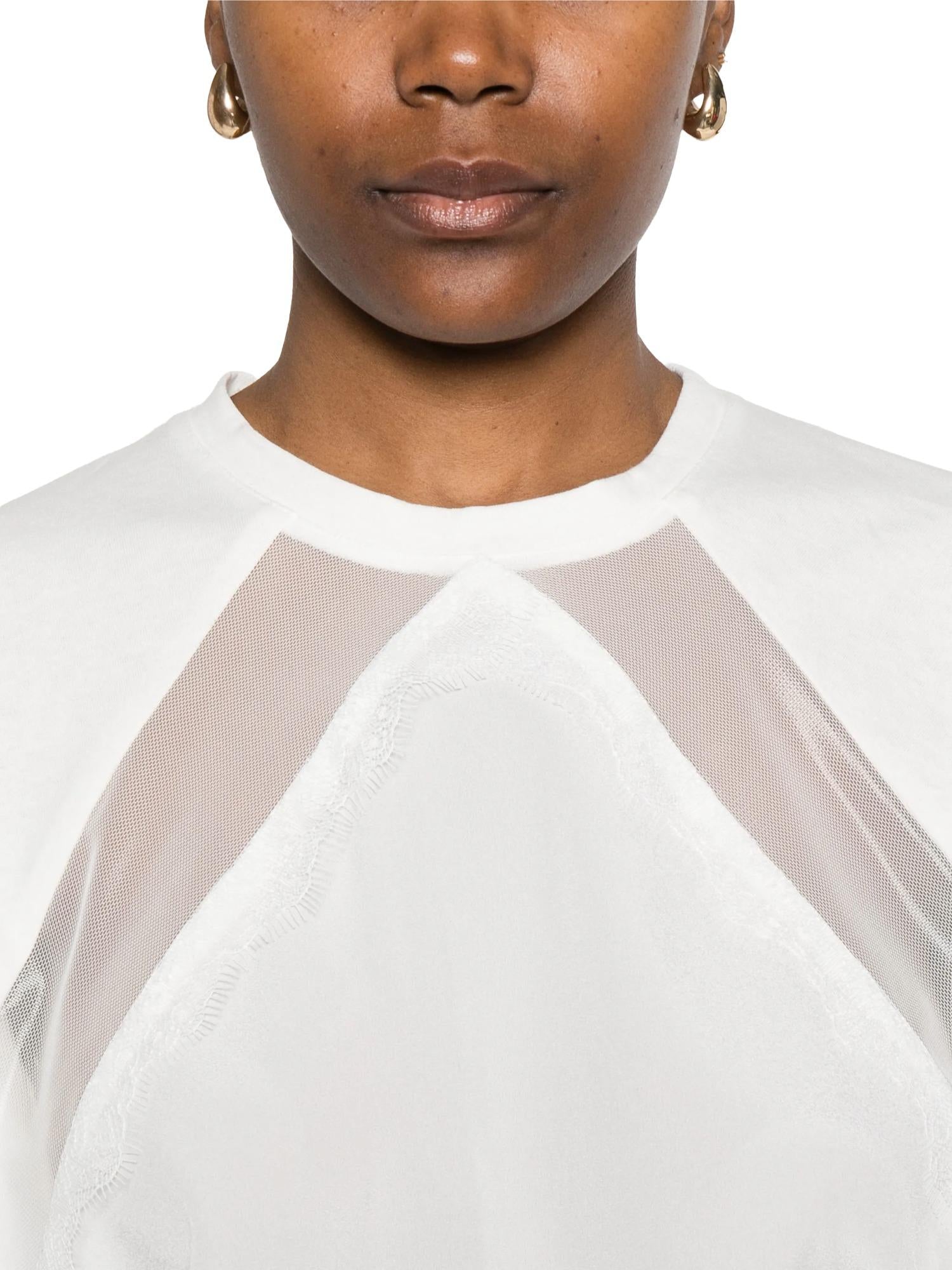 Pinko T-shirt con inserti in pizzo Stephanie