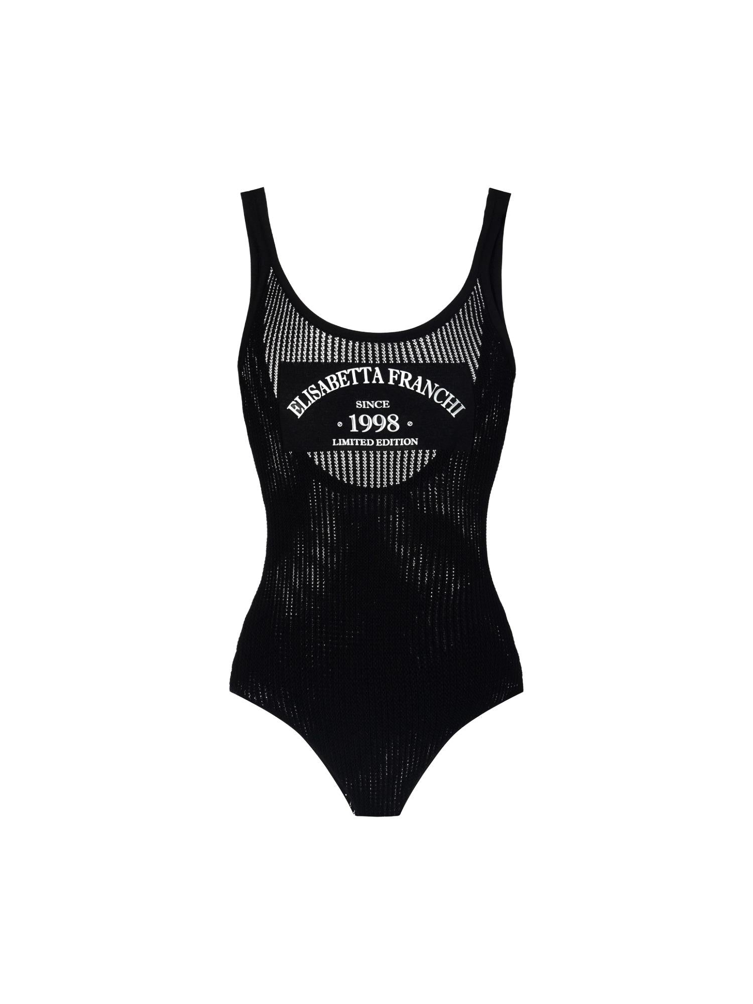 Elisabetta Franchi Body in maglia con logo