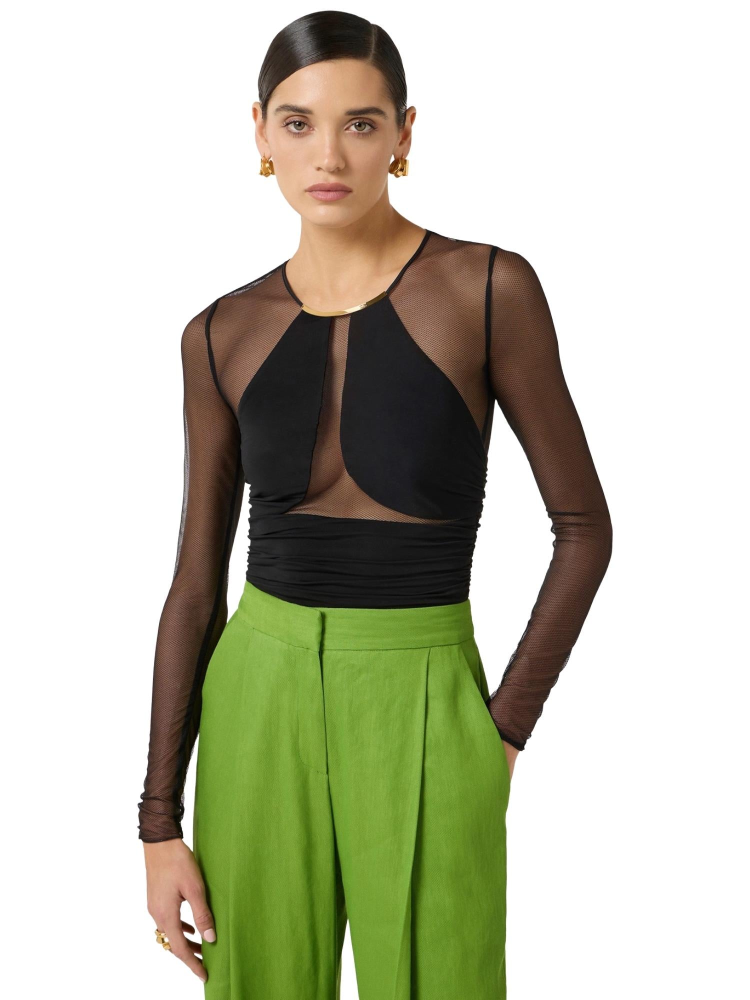 Elisabetta Franchi Body con dettaglio gioiello