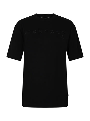 T-shirt Girocollo con Logo Sul Petto