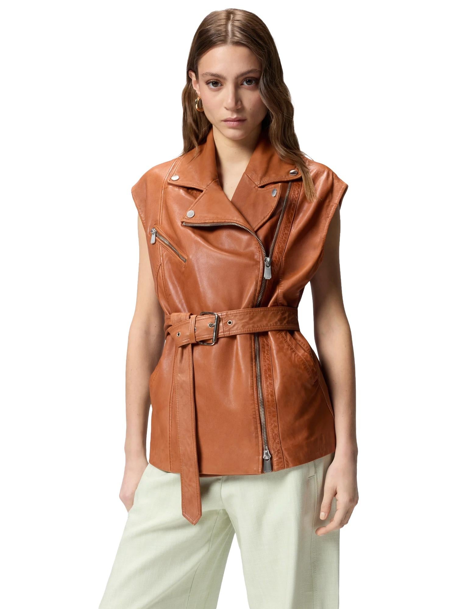 Pinko Gilet in pelle Gypsy