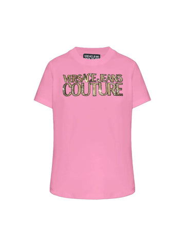Versace Jeans Couture T-shirt con logo in paillettes