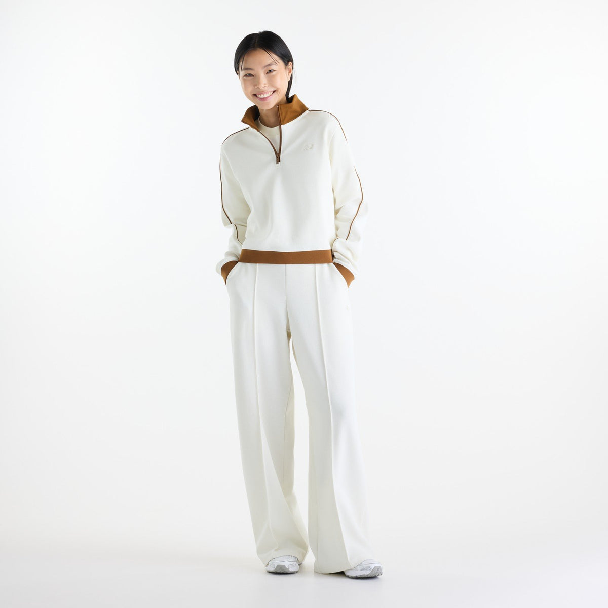 Felpa con zip 1/4 Sport Legacy Pique