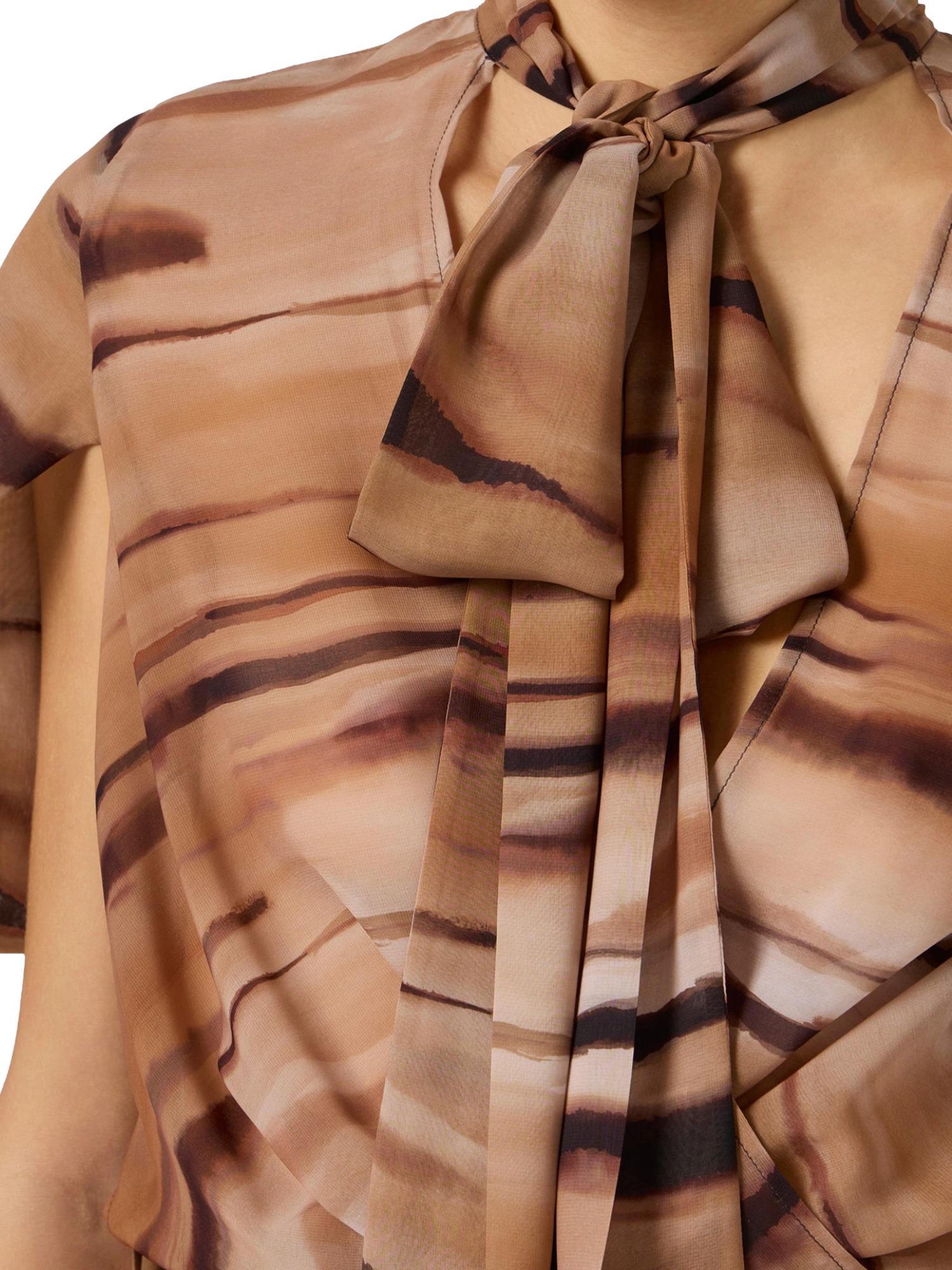Elisabetta Franchi Jurk van twee materialen met tijgerprint