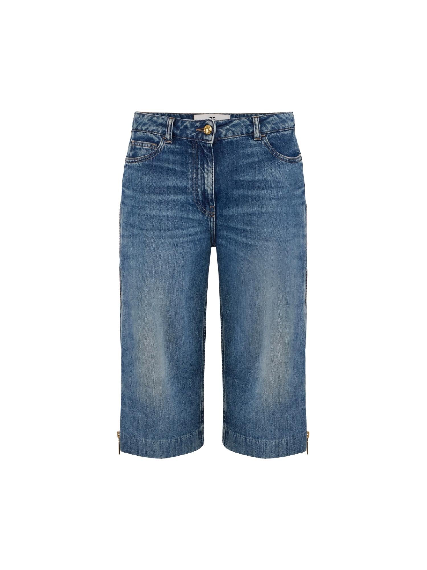 Elisabetta Franchi Shorts di jeans con zip