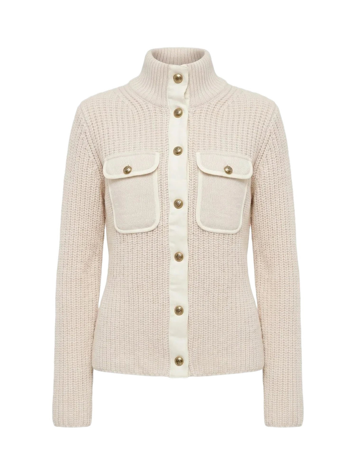 Cardigan a coste con tasche