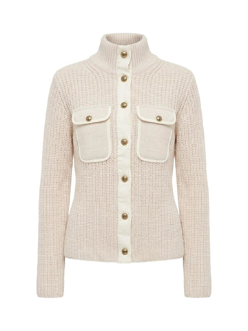 Cardigan a coste con tasche
