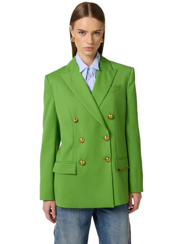 Elisabetta Franchi Giacca doppiopetto con placca gioiello