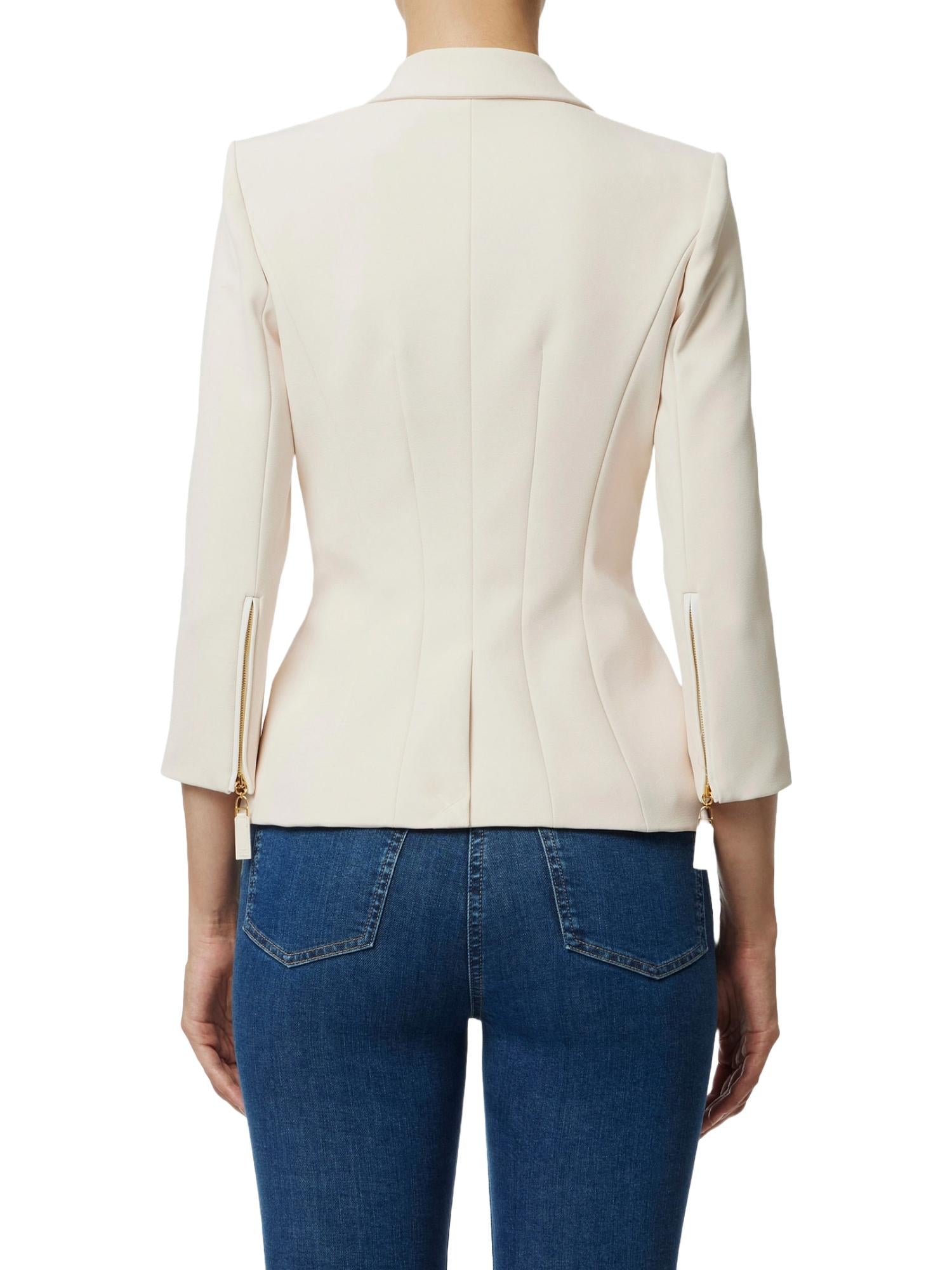 Elisabetta Franchi Giacca doppiopetto in crepe