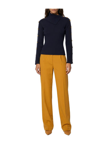 Pullover in maglia con bottoni gioiello