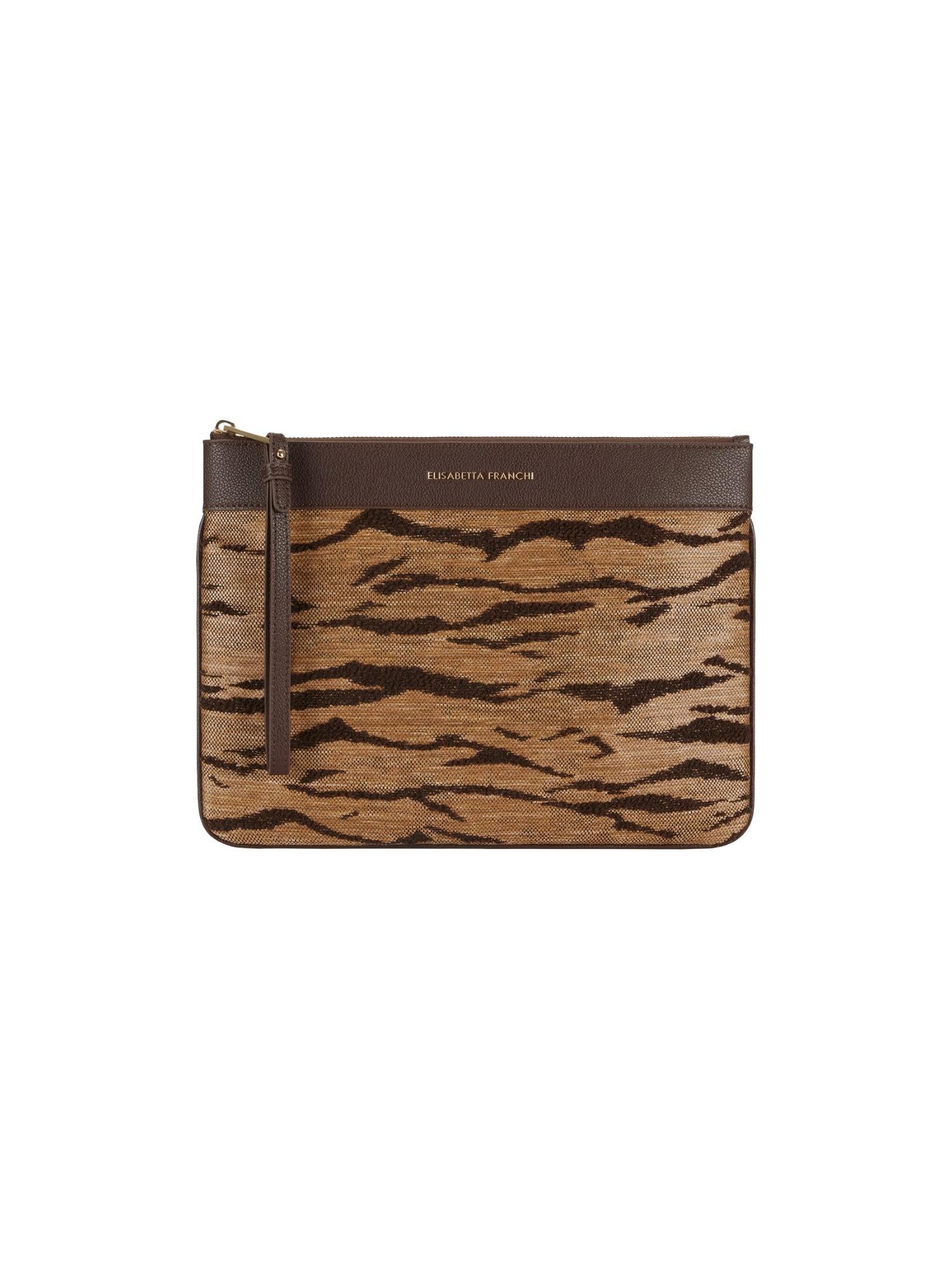Elisabetta Franchi Pochette con stampa tigre