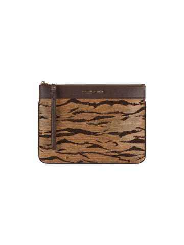 Elisabetta Franchi Pochette con stampa tigre