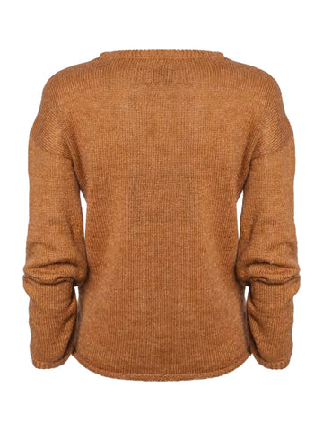 Maglia Girocollo con Ricami Floreali