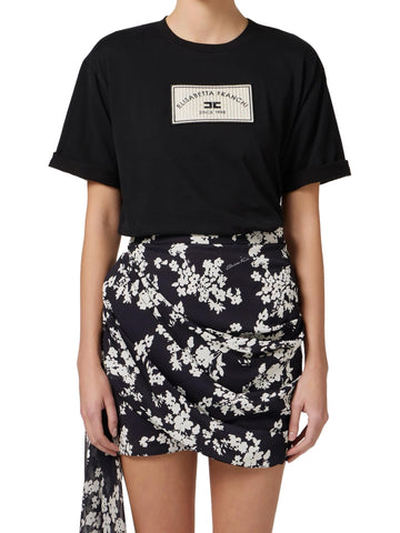Elisabetta Franchi T-shirt con patch logo