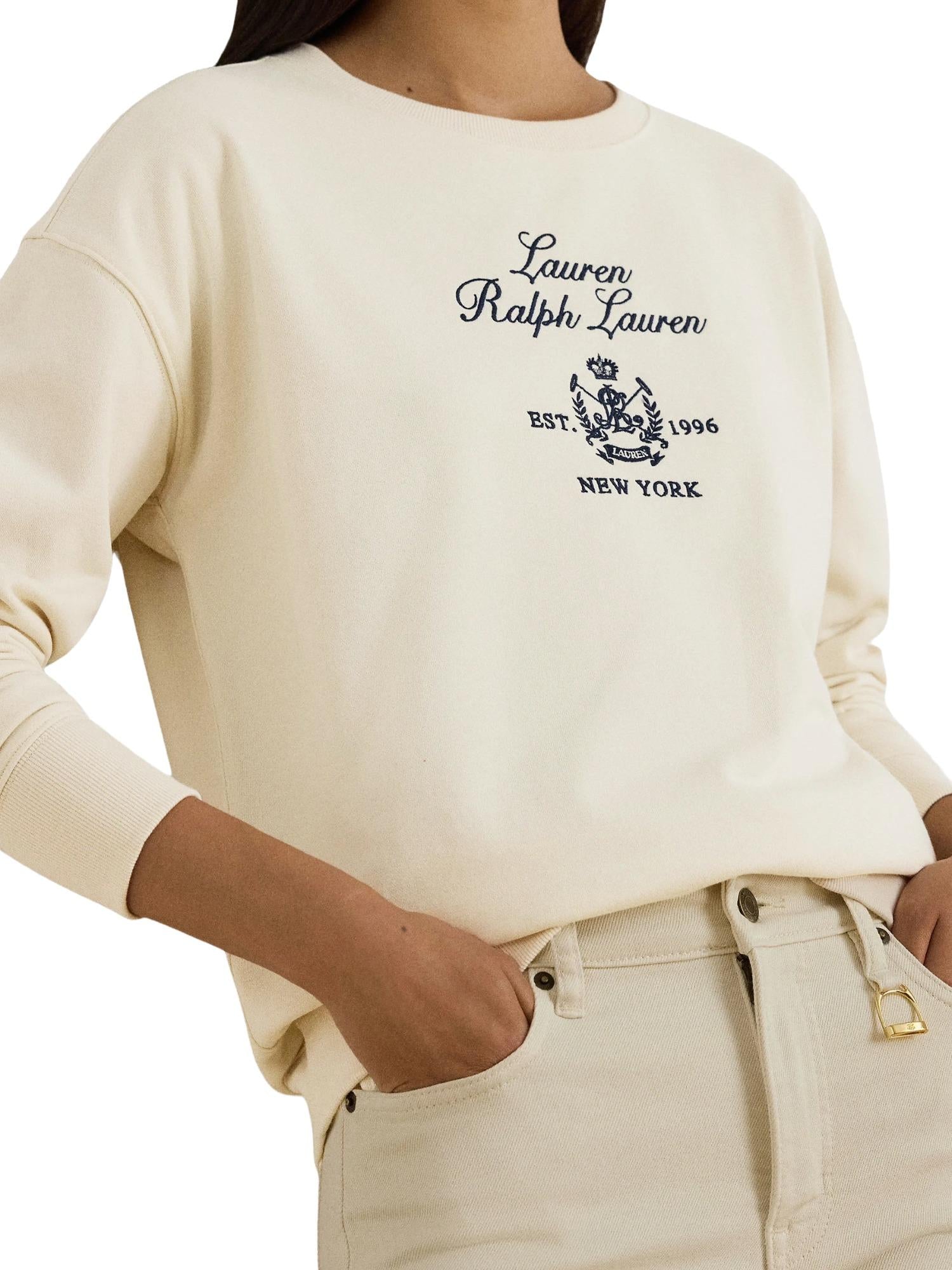 Lauren Ralph Lauren Felpa con logo ricamato Kappy