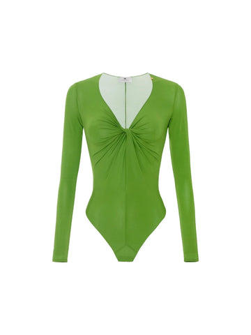 Elisabetta Franchi Body in jersey con drappeggio