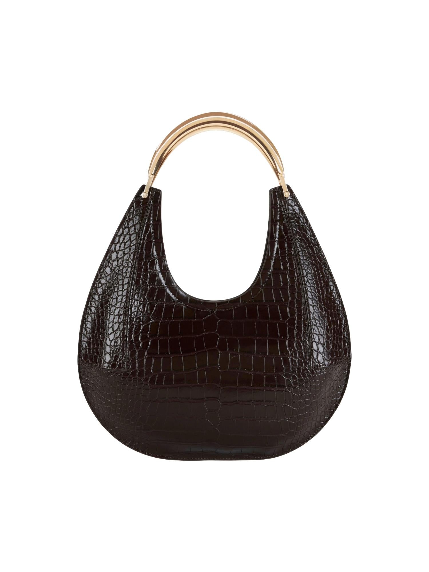 Elisabetta Franchi Borsa hobo media con stampa cocco