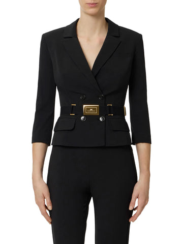 Elisabetta Franchi Giacca doppiopetto con cintura