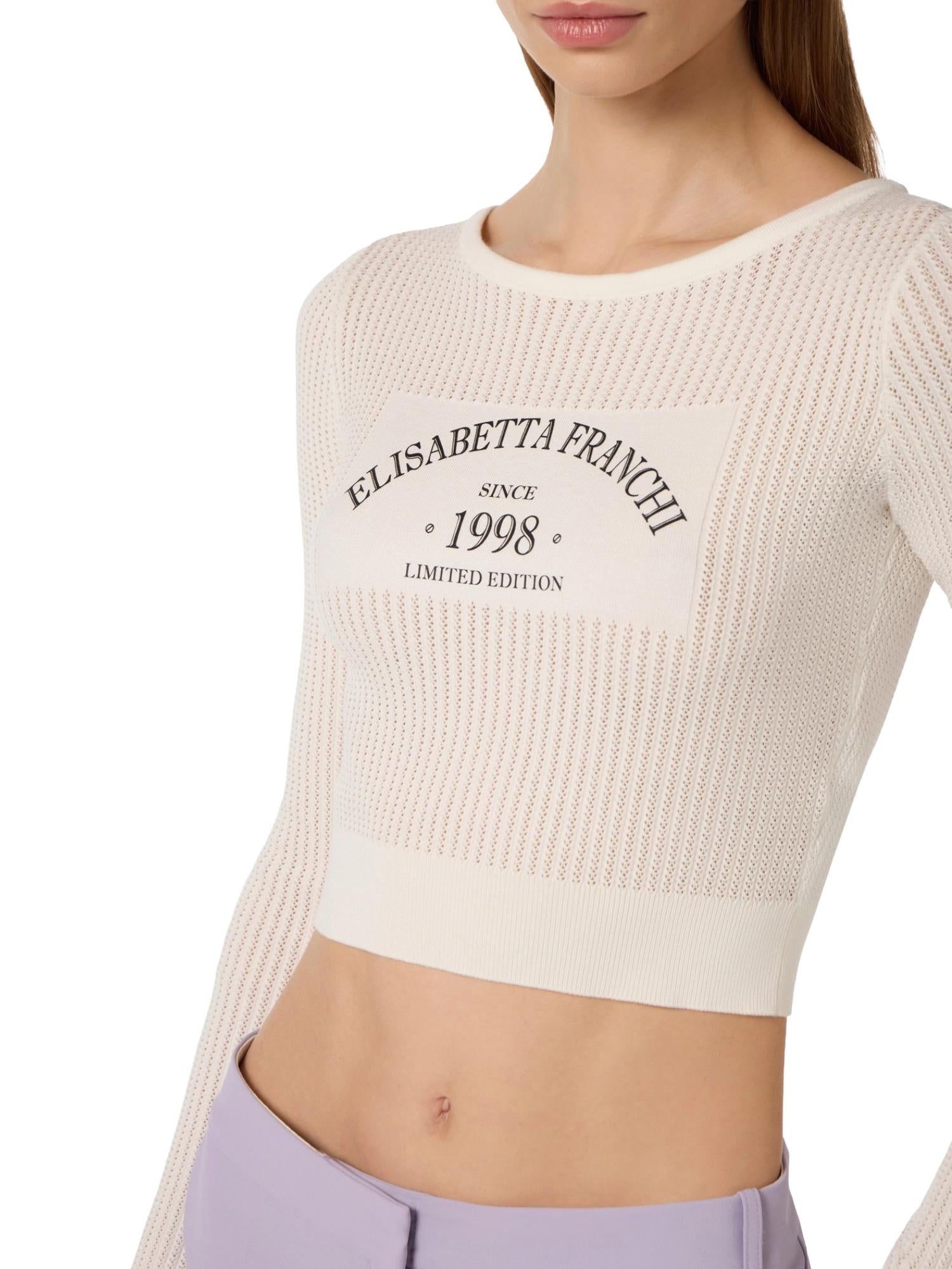 Elisabetta Franchi Maglia lavorata con logo