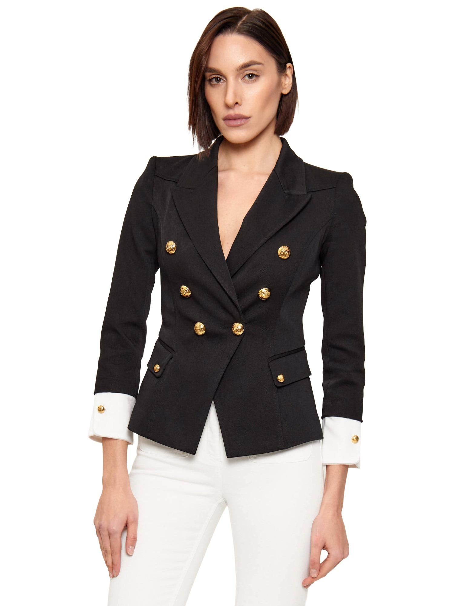 Elisabetta Franchi Giacca doppiopetto con bottoni gioiello