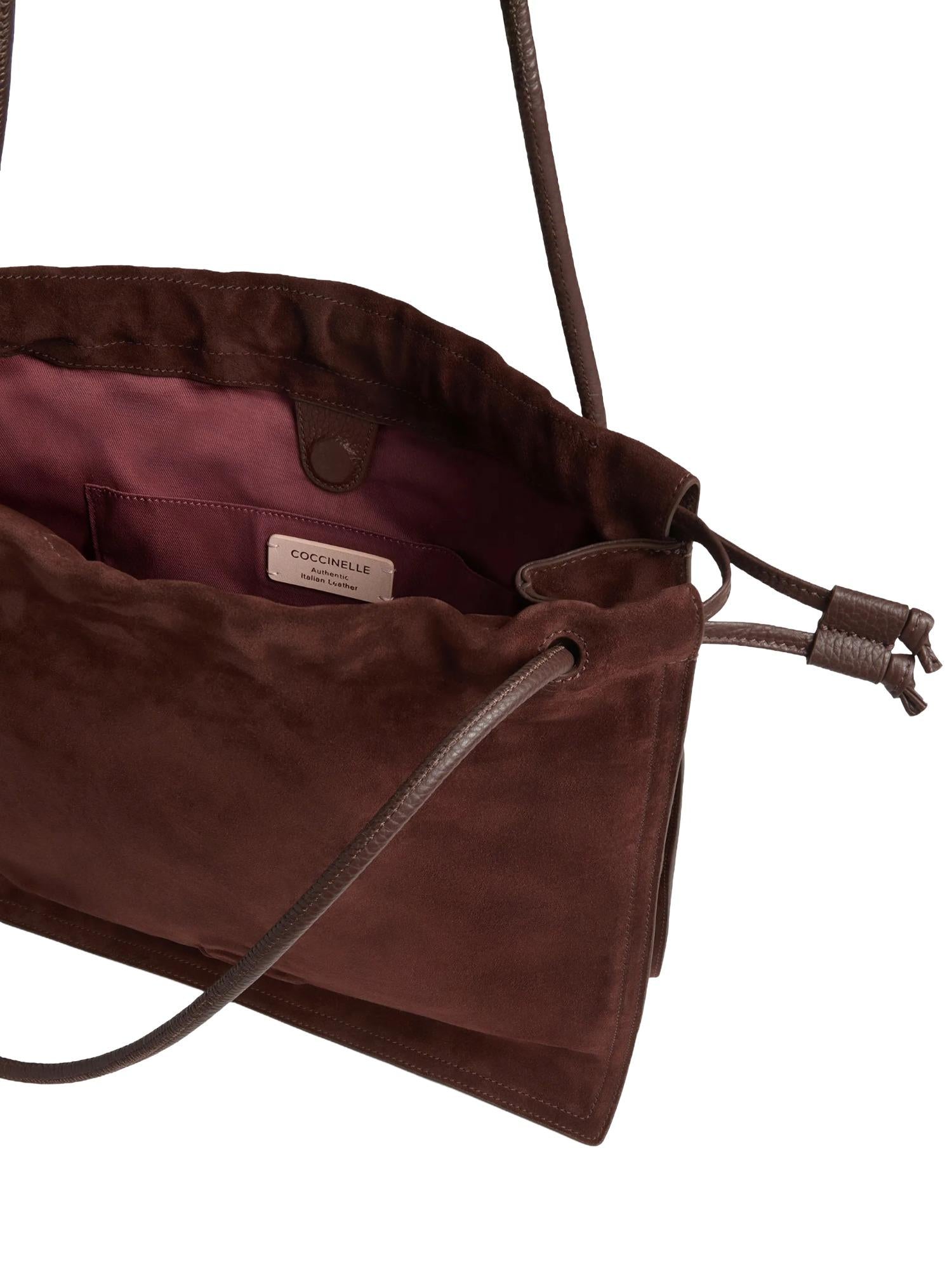 Coccinelle Borsa in suede Dulse large